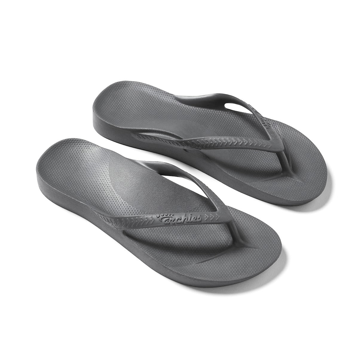 ARCHIES Arch Support Thongs - Charcoal
