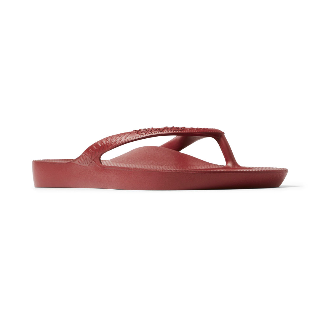 ARCHIES Arch Support Thongs - Sangria Red