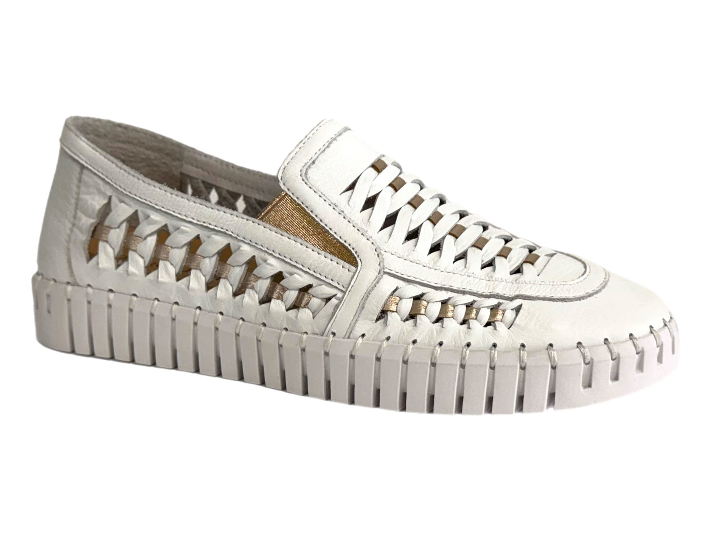 DJANGO & JULIETTE Haluks - White/Rose Gold Leather