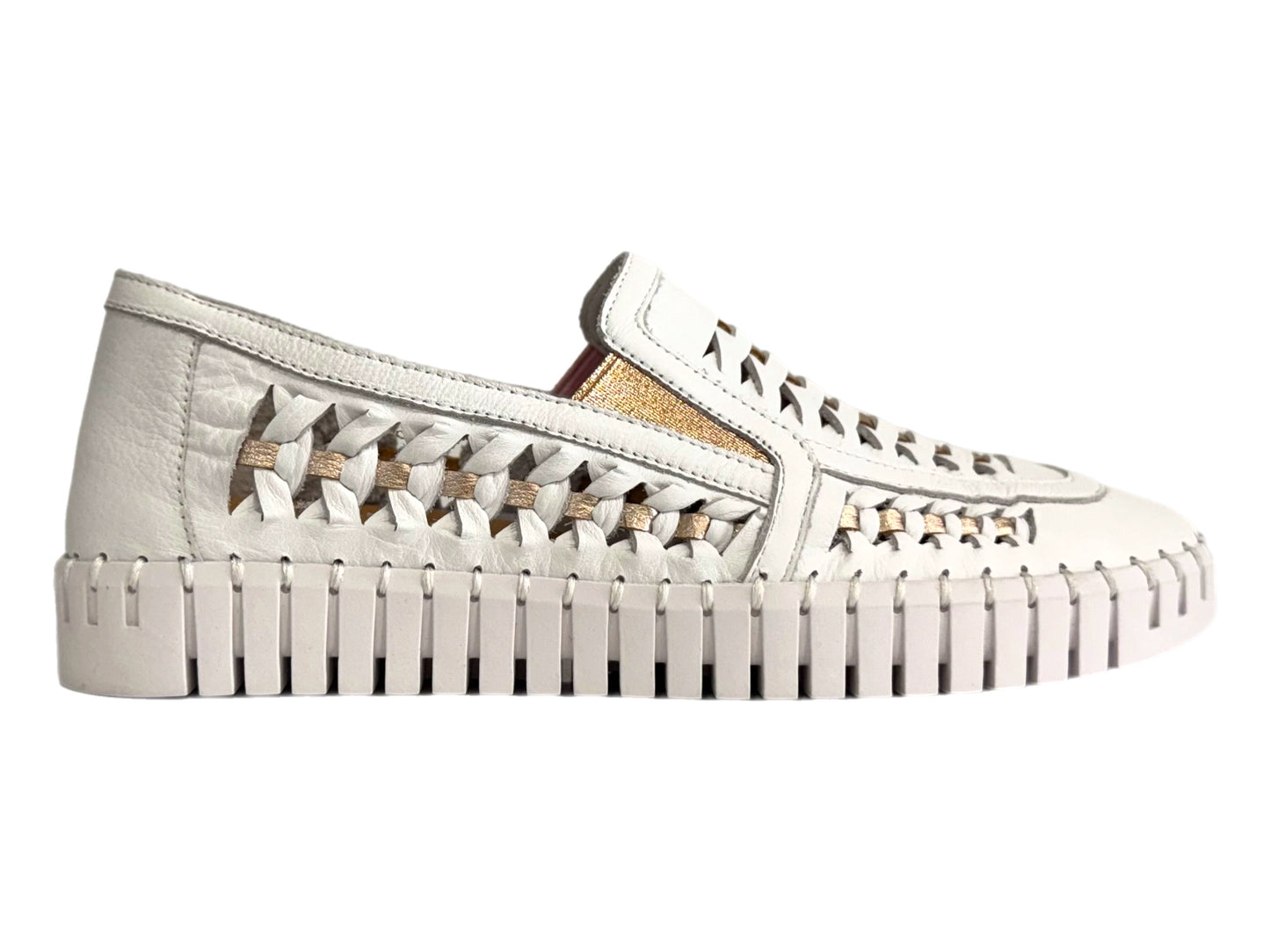 DJANGO & JULIETTE Haluks - White/Rose Gold Leather