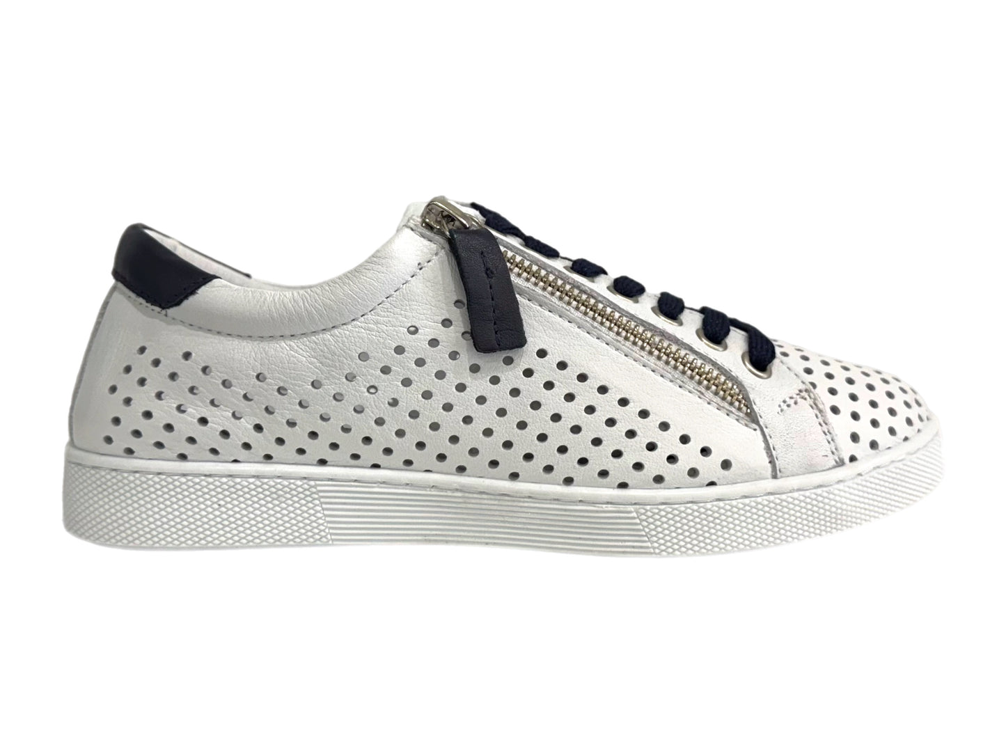 RILASSARE Temple - White/Navy Leather