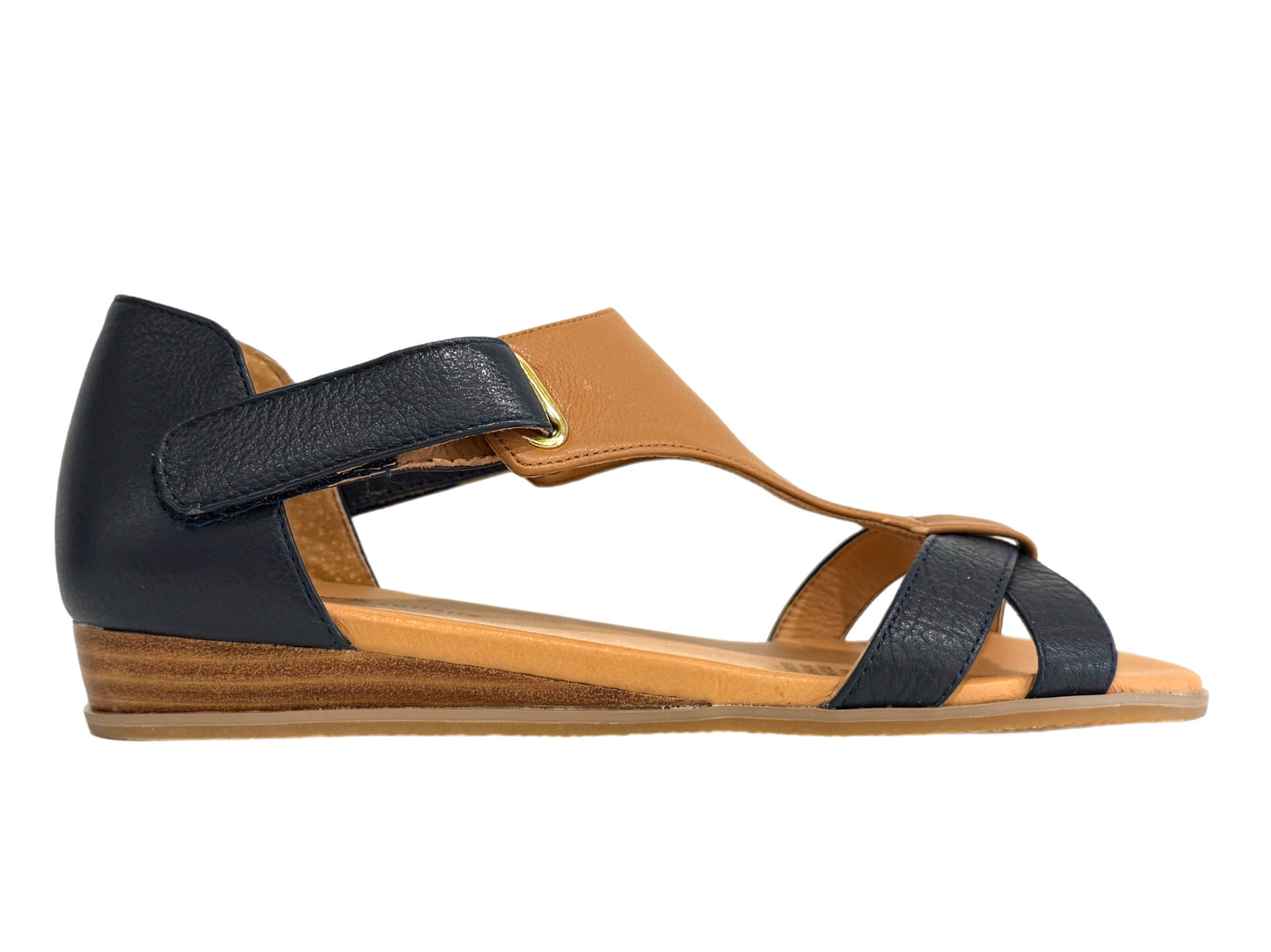 DJANGO & JULIETTE Hayzel - Navy/Dark Tan Leather