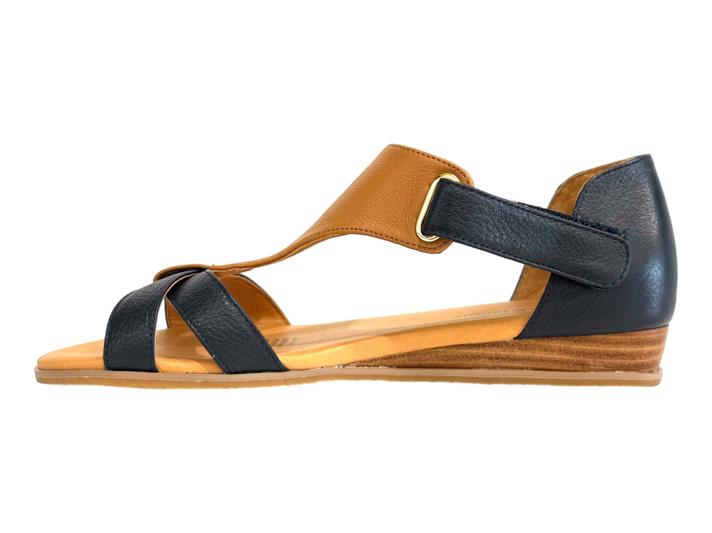 DJANGO & JULIETTE Hayzel - Navy/Dark Tan Leather