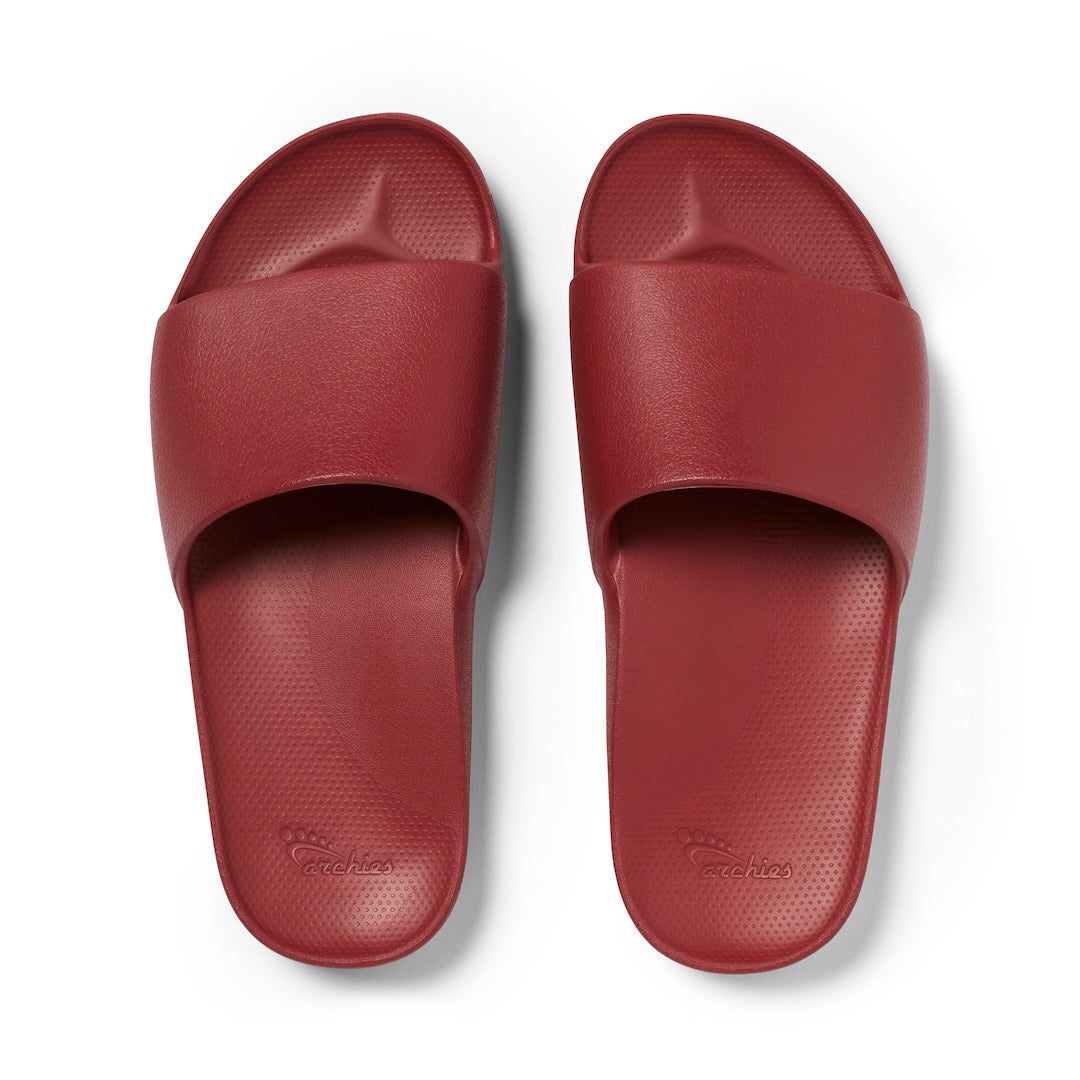 ARCHIES Arch Support Slides - Sangria Red