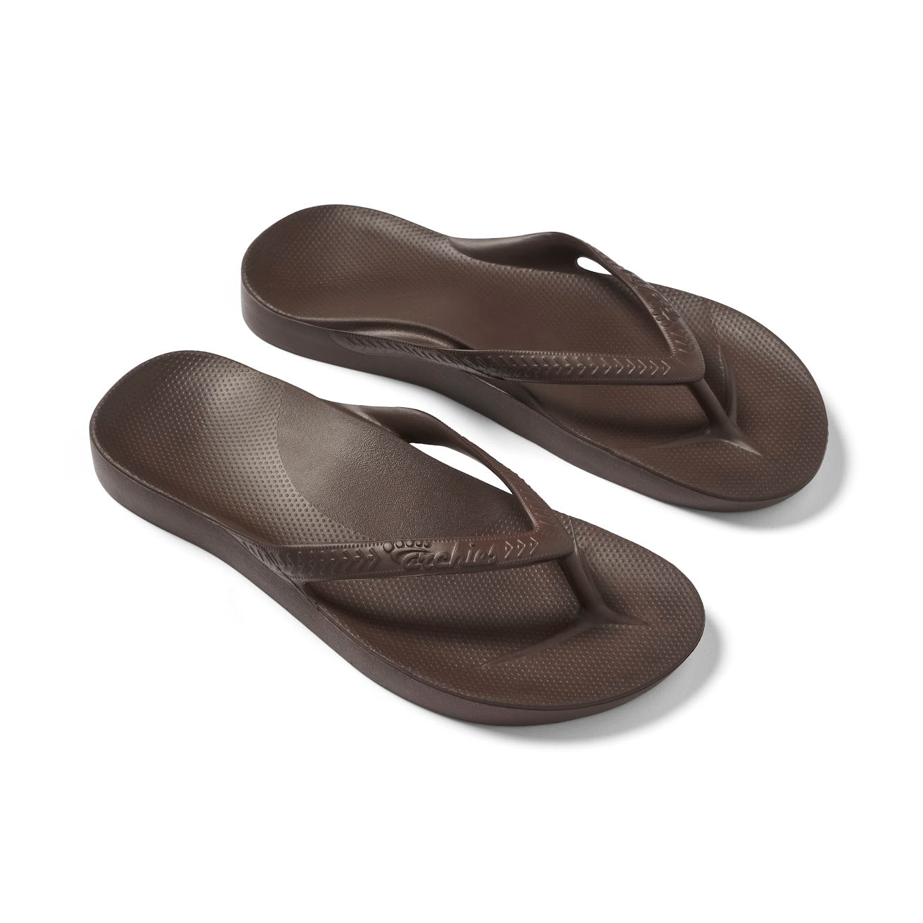 ARCHIES Arch Support Thongs - Chocolate Brown
