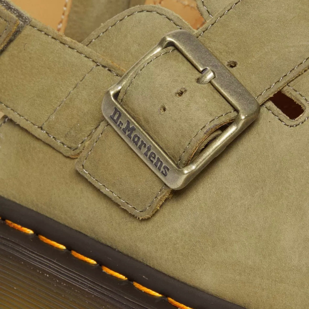 DR. MARTENS Jorge II Sling Back - Muted Olive Tumbled Nubuck