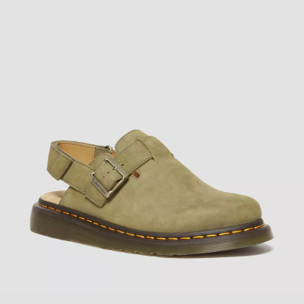 DR. MARTENS Jorge II Sling Back - Muted Olive Tumbled Nubuck