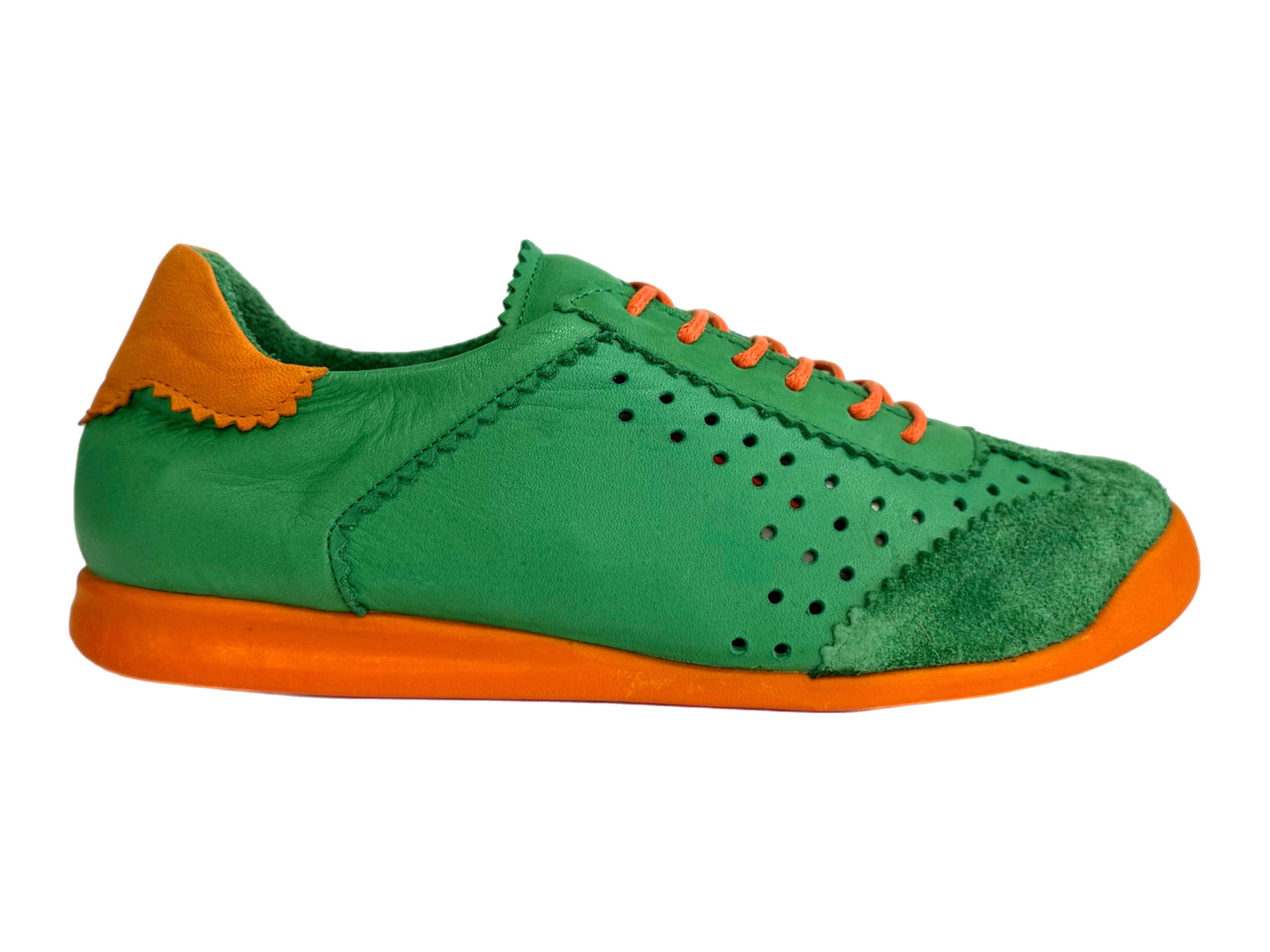 RILASSARE Tomiko - Grass/Orange Leather
