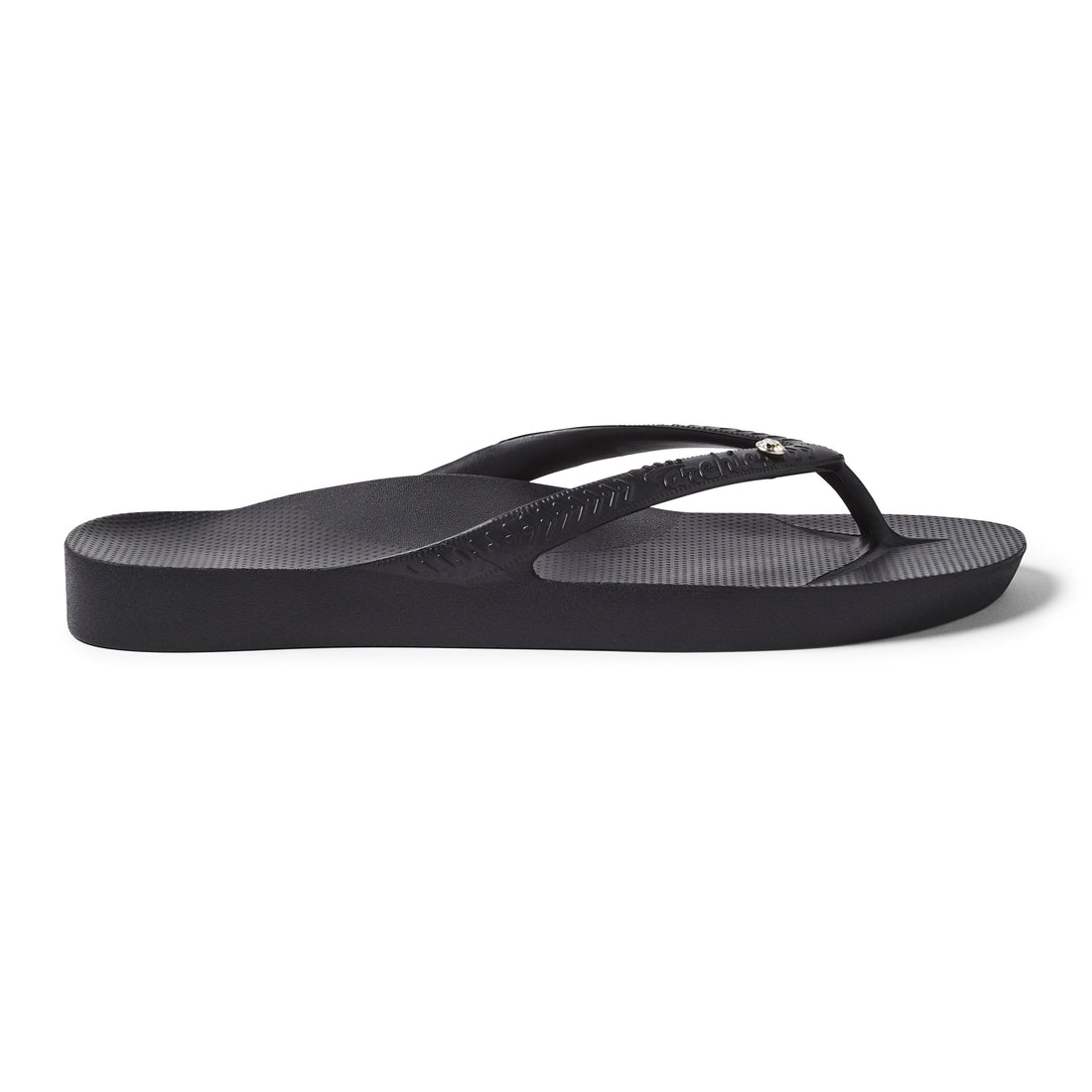 ARCHIES Arch Support Thongs - Black Crystal
