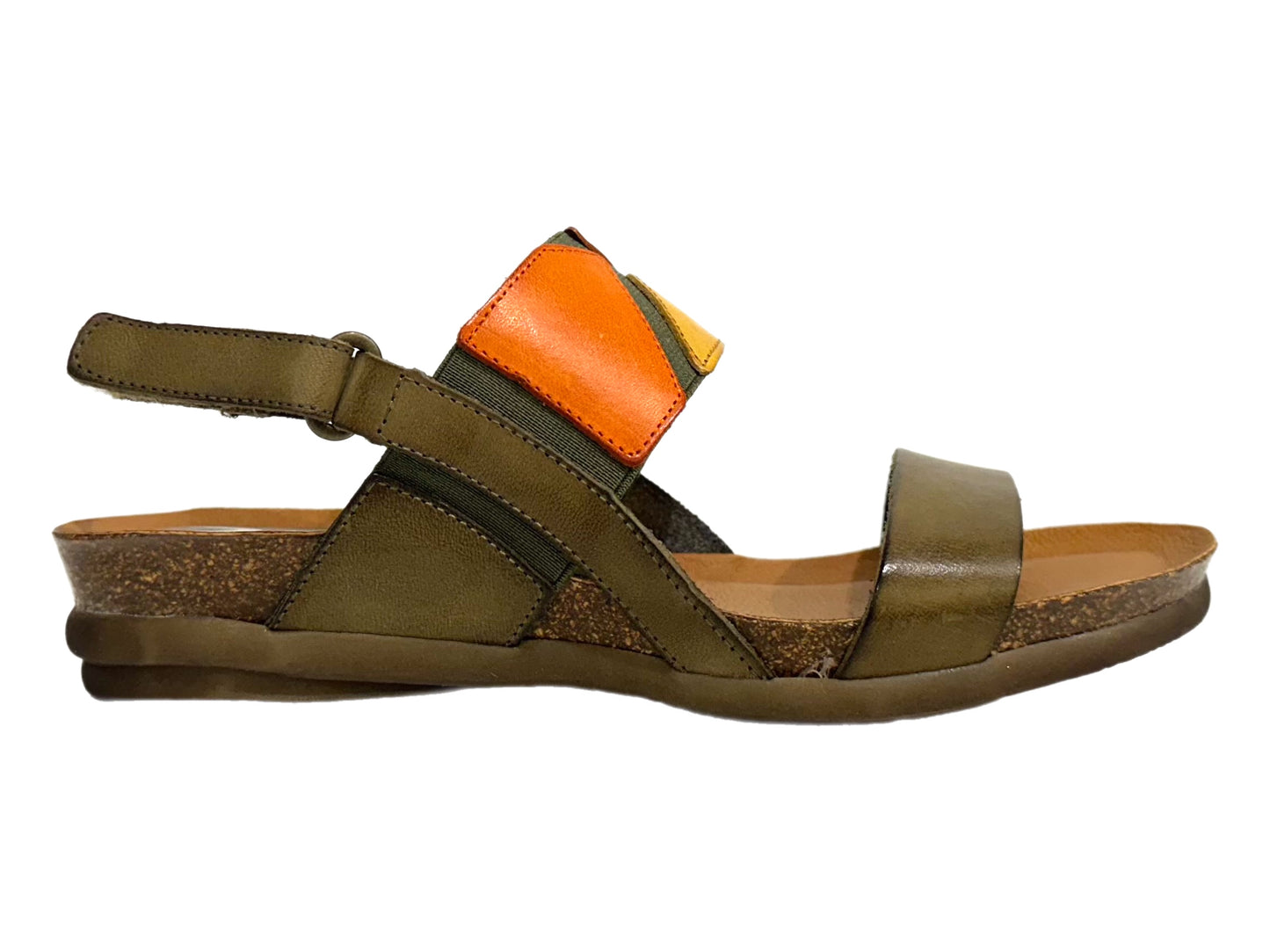 ZETA Rallar - Kaki/Naranja/Salfran Leather