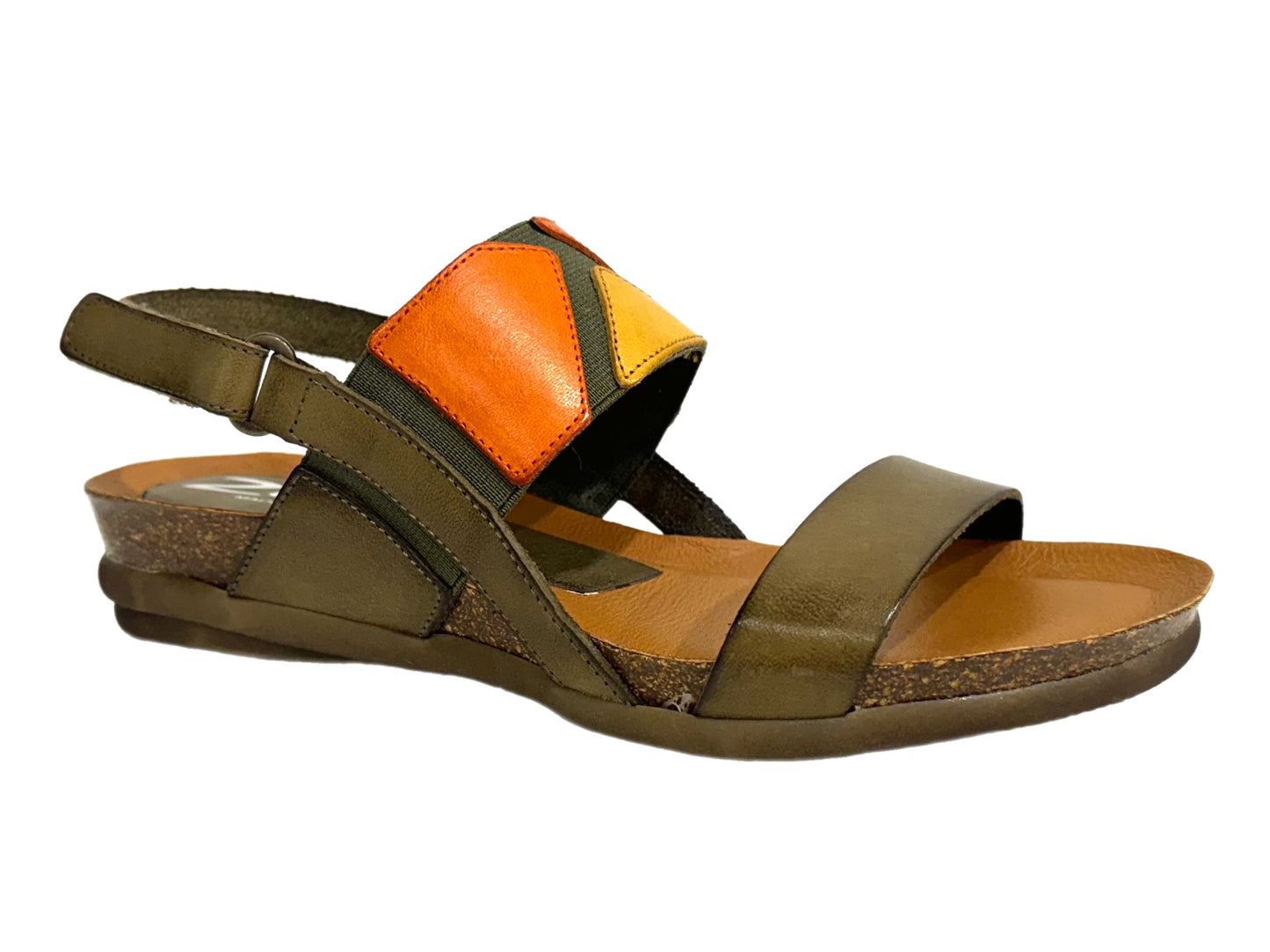 ZETA Rallar - Kaki/Naranja/Salfran Leather