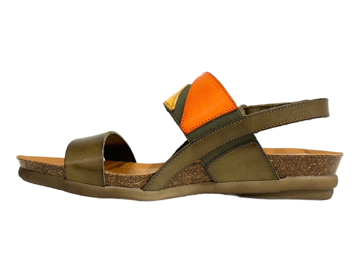 ZETA Rallar - Kaki/Naranja/Salfran Leather