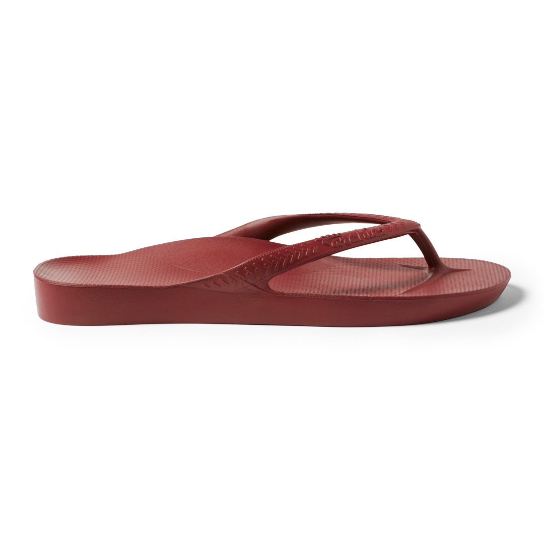 ARCHIES Arch Support Thongs - Sangria Red