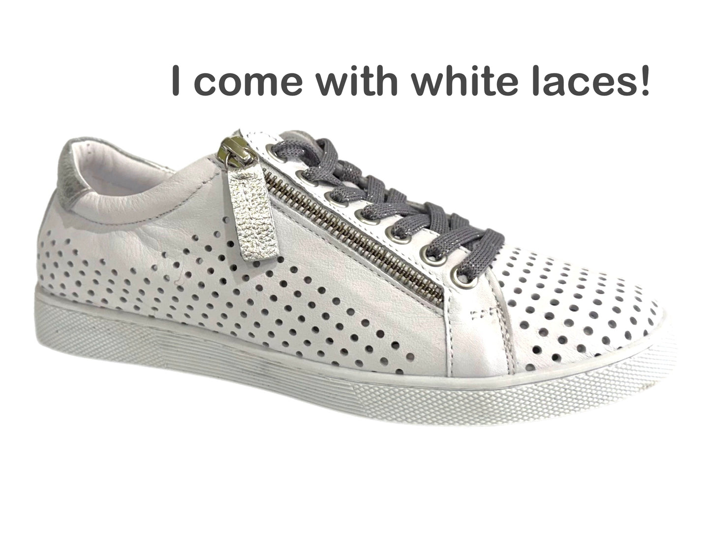 RILASSARE Temple - White/Silver Leather