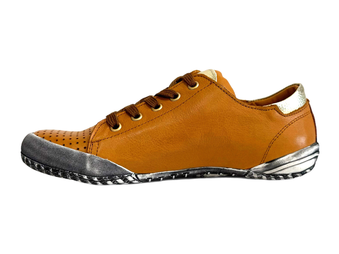 RILASSARE Tails - Cognac/Gold Leather