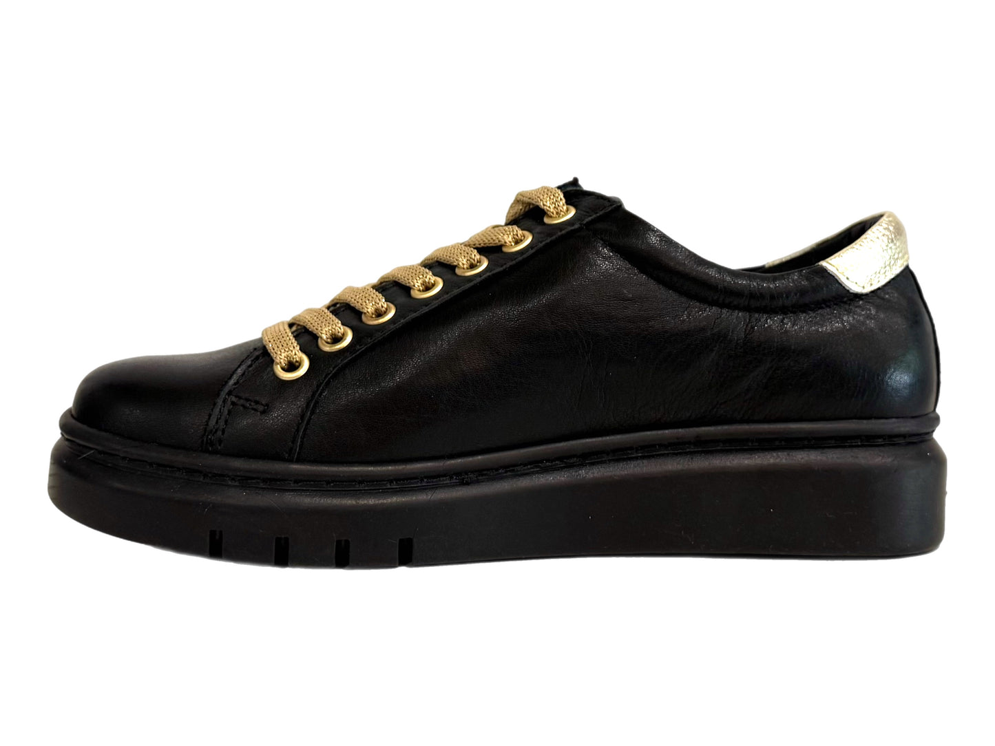 RILASSARE Tatter - Black/Gold Leather