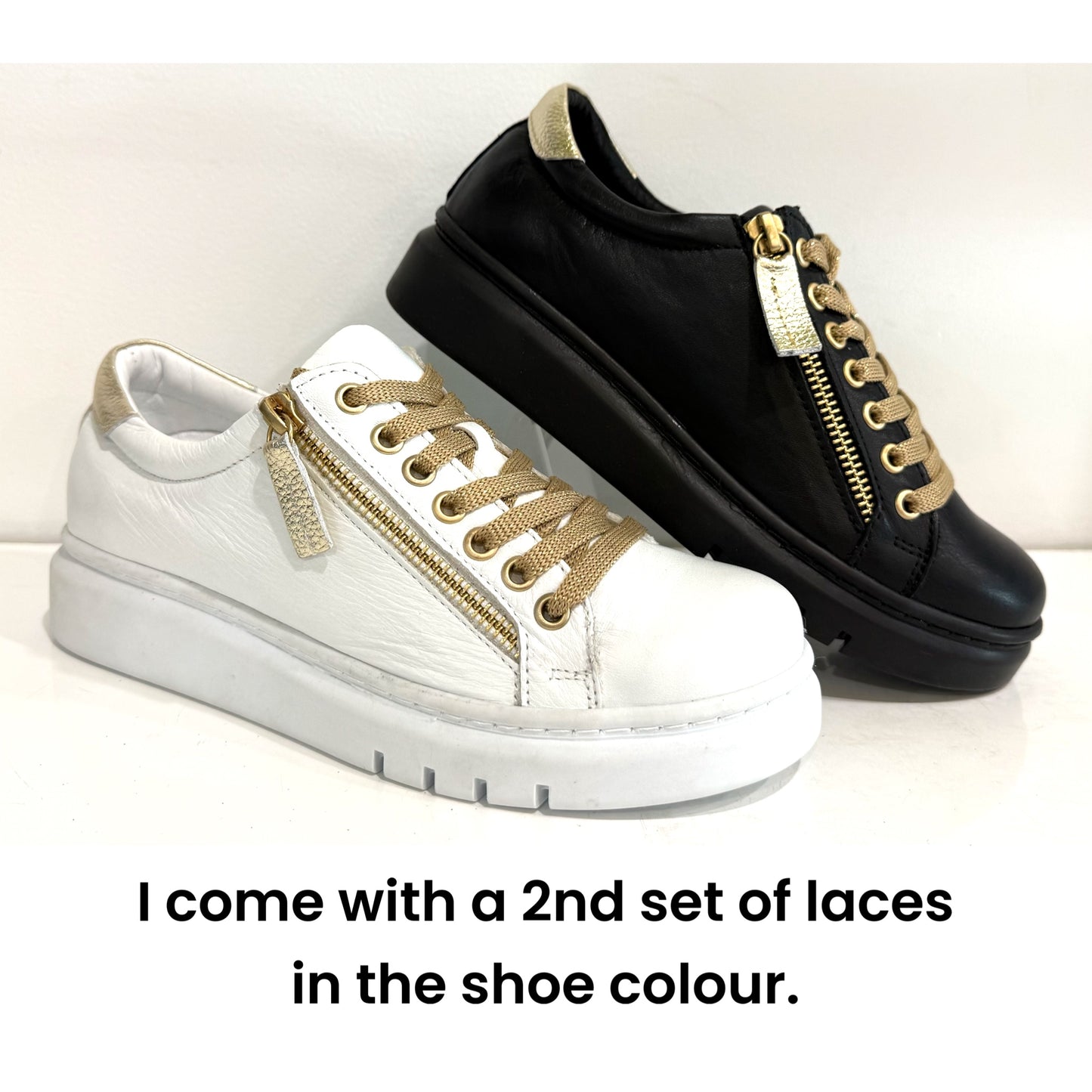 RILASSARE Tatter - Black/Gold Leather