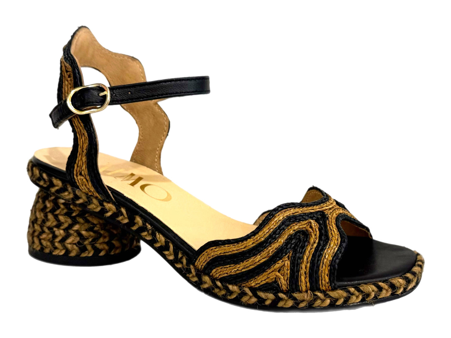 GAIMO Dane - Negro/Tostado Raffia