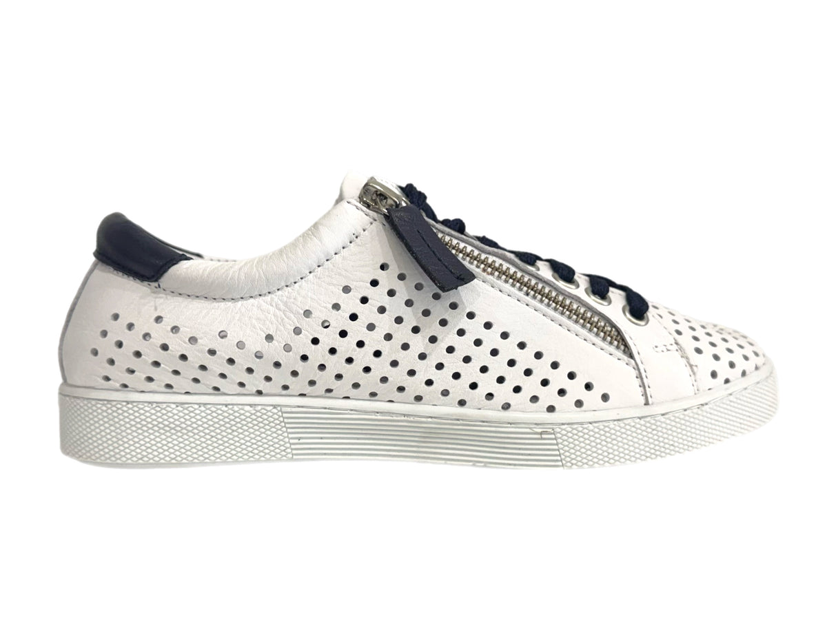 RILASSARE Temple - White/Navy Leather