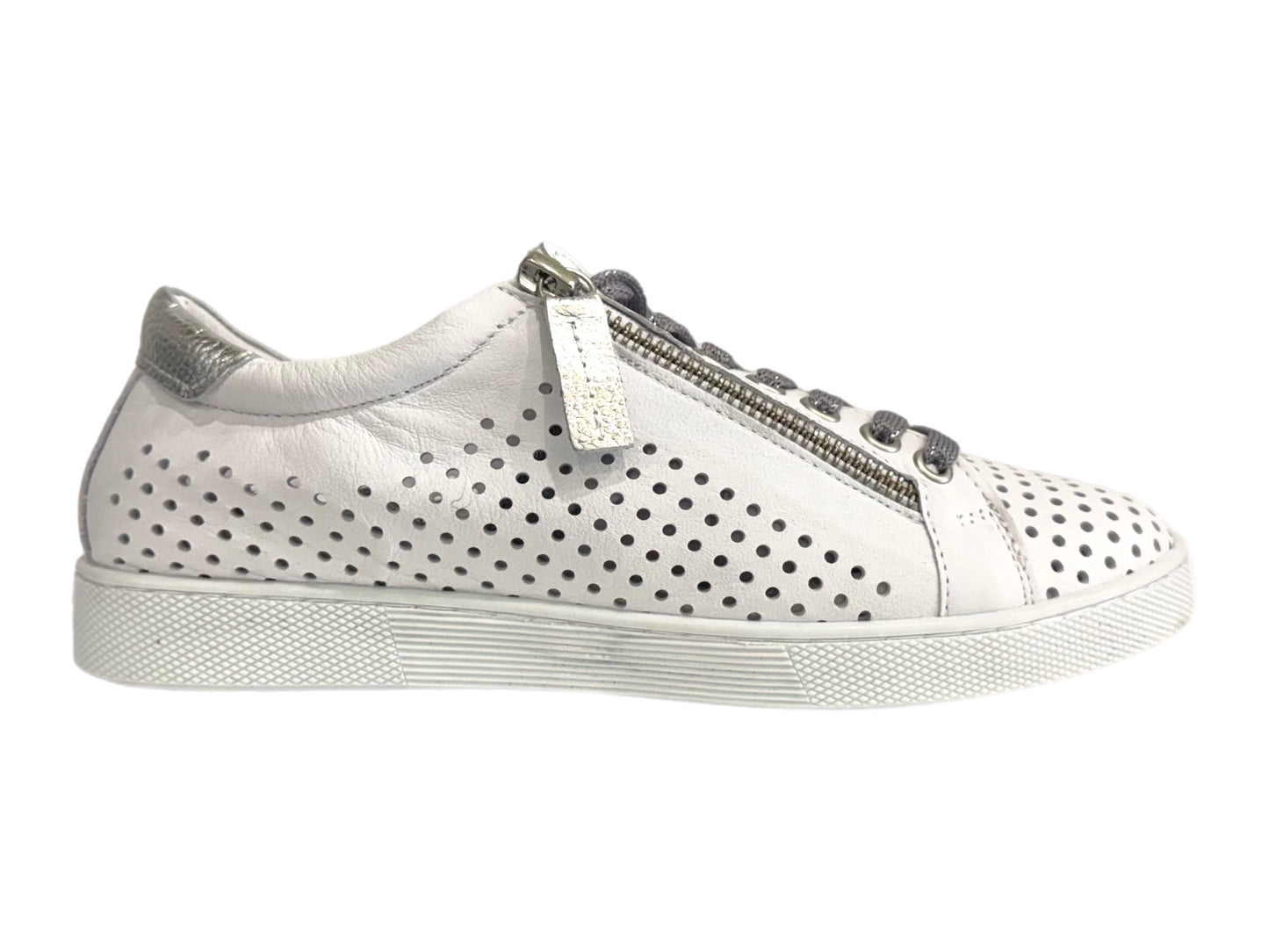 RILASSARE Temple - White/Silver Leather