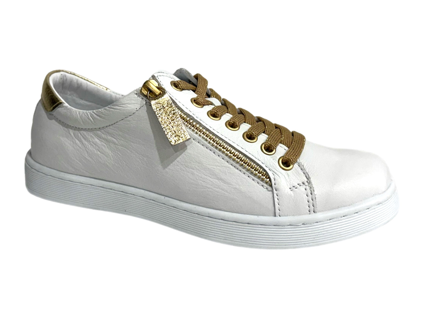 RILASSARE Token Fresh - White/Gold Leather
