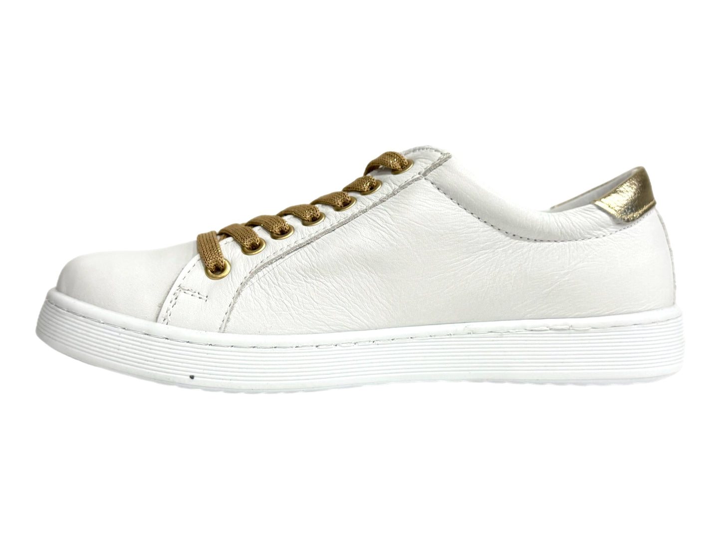 RILASSARE Token Fresh - White/Gold Leather