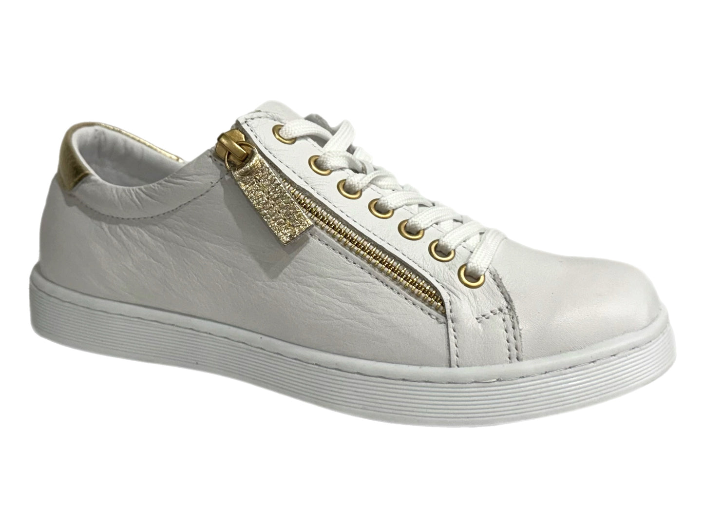 RILASSARE Token Fresh - White/Gold Leather