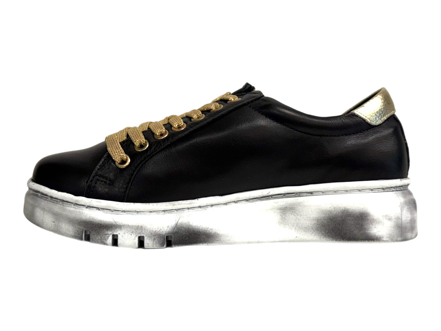 RILASSARE Tatter - Black/Gold Leather