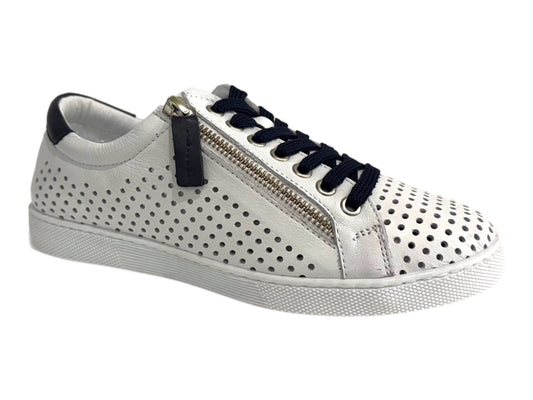 RILASSARE Temple - White/Navy Leather