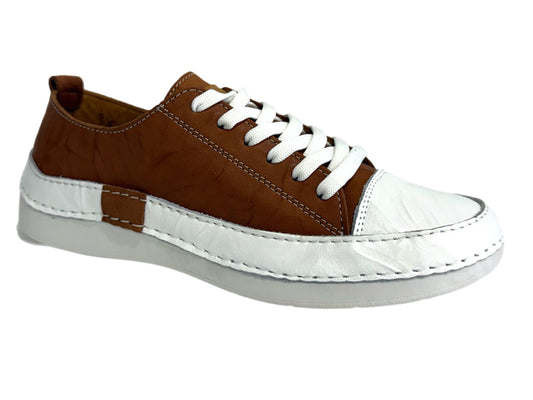 SALA Renee - Tan/White Leather