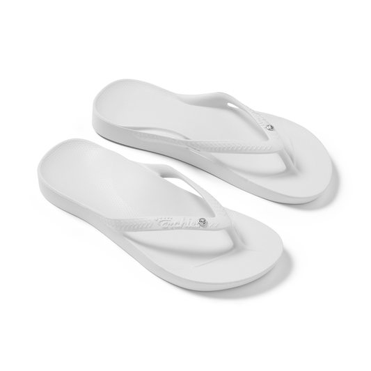 ARCHIES Arch Support Thongs - White Crystal