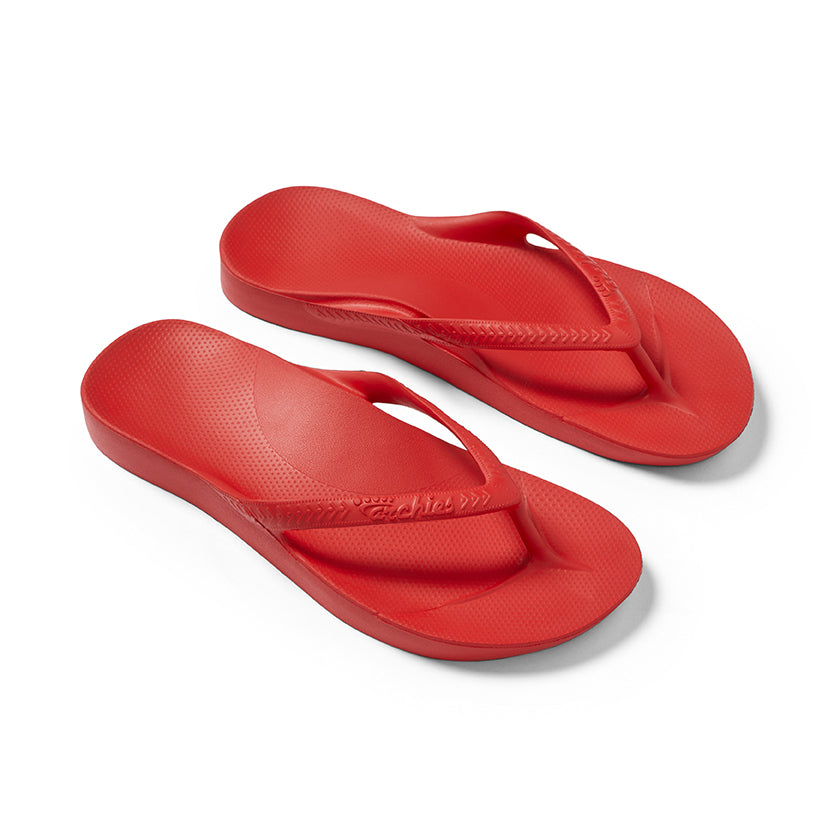 ARCHIES Arch Support Thongs - Chilli Red