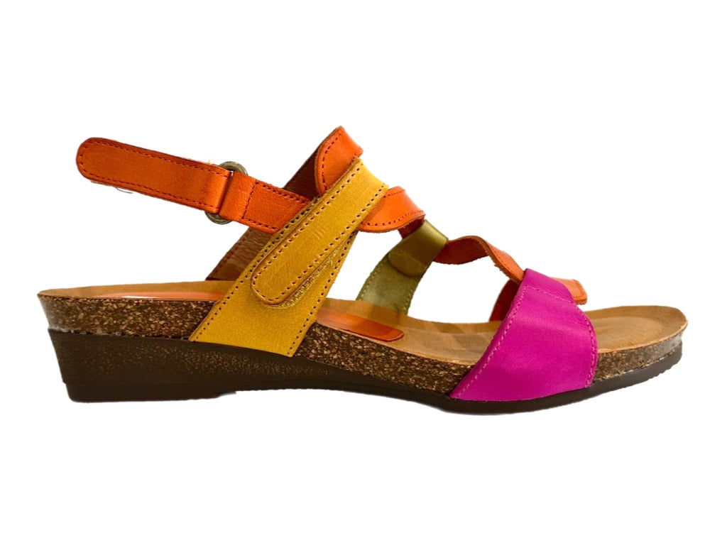 ZETA Osina - Fuchsia/Orange/Green Leather