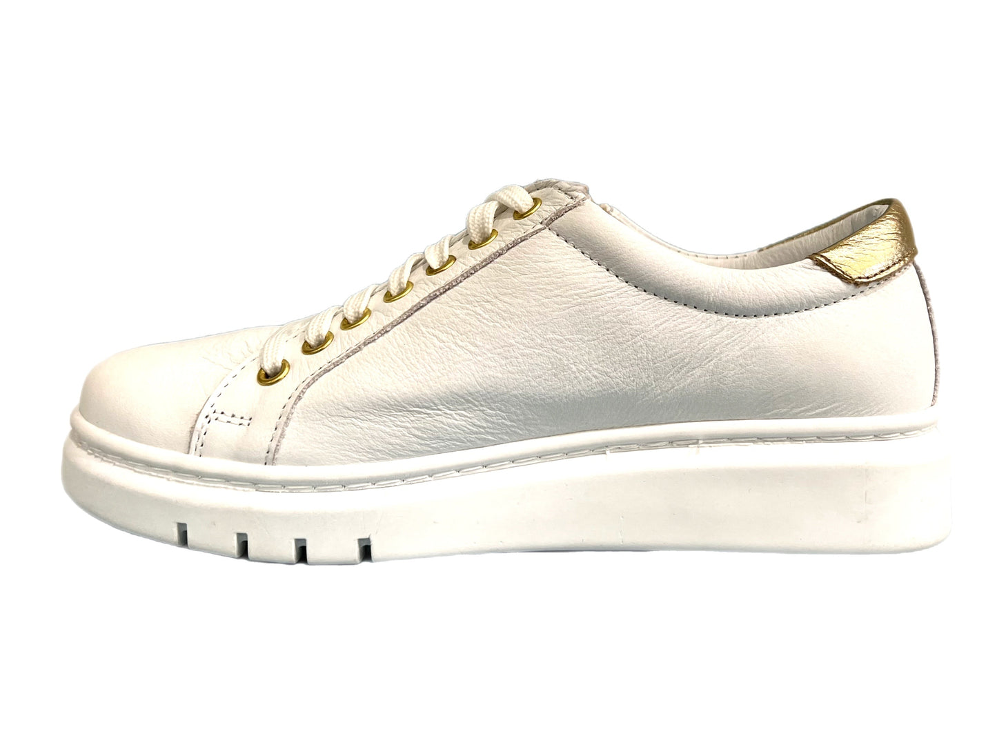 RILASSARE Tatter - White/Gold Leather