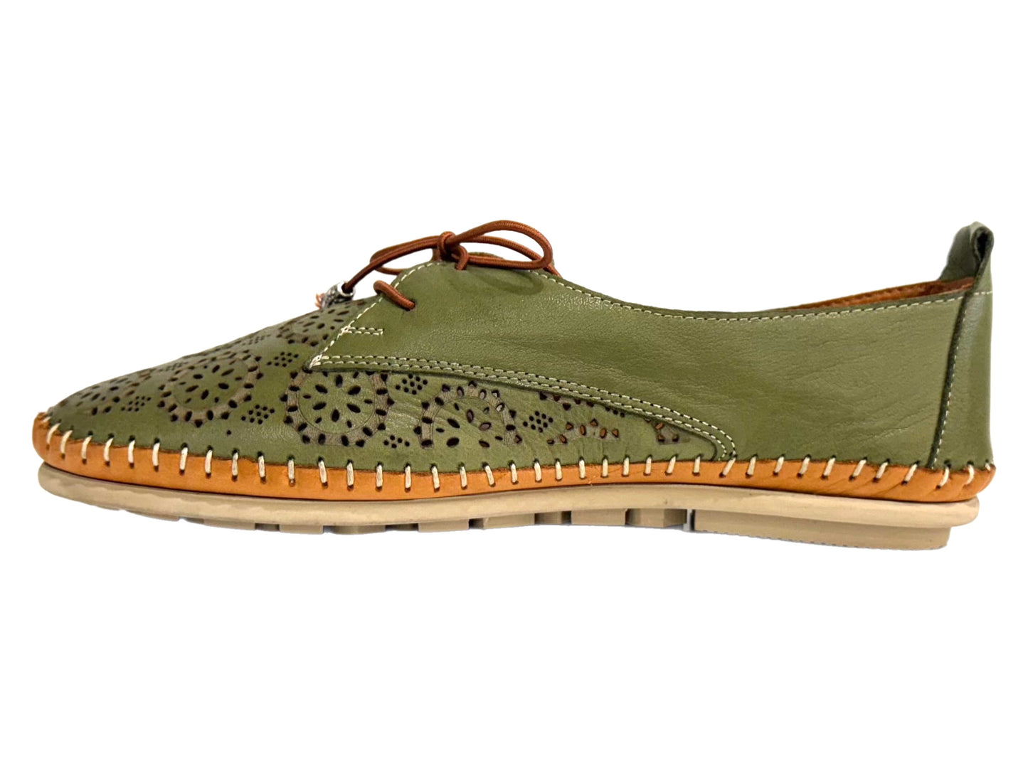 THYME & CO. Camila - Olive Leather