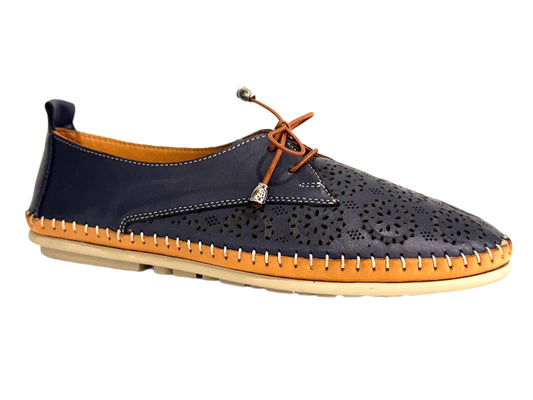 THYME & CO. Camila - Navy Leather