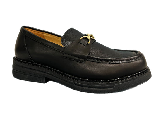 ROLLIE Loafer Rise - Black Tumble Leather