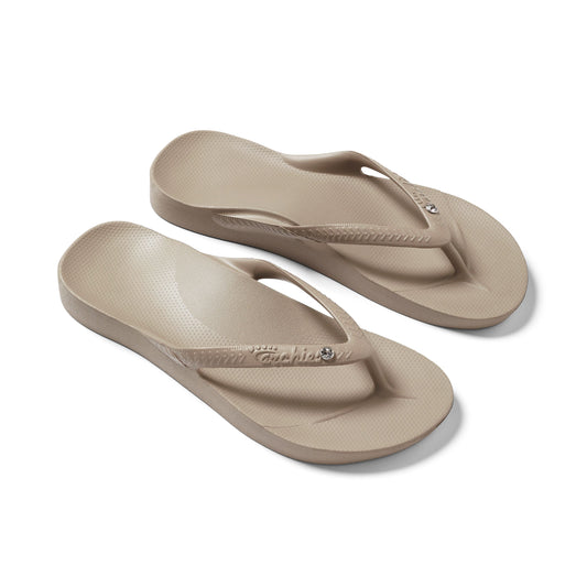 ARCHIES Arch Support Thongs - Taupe Crystal