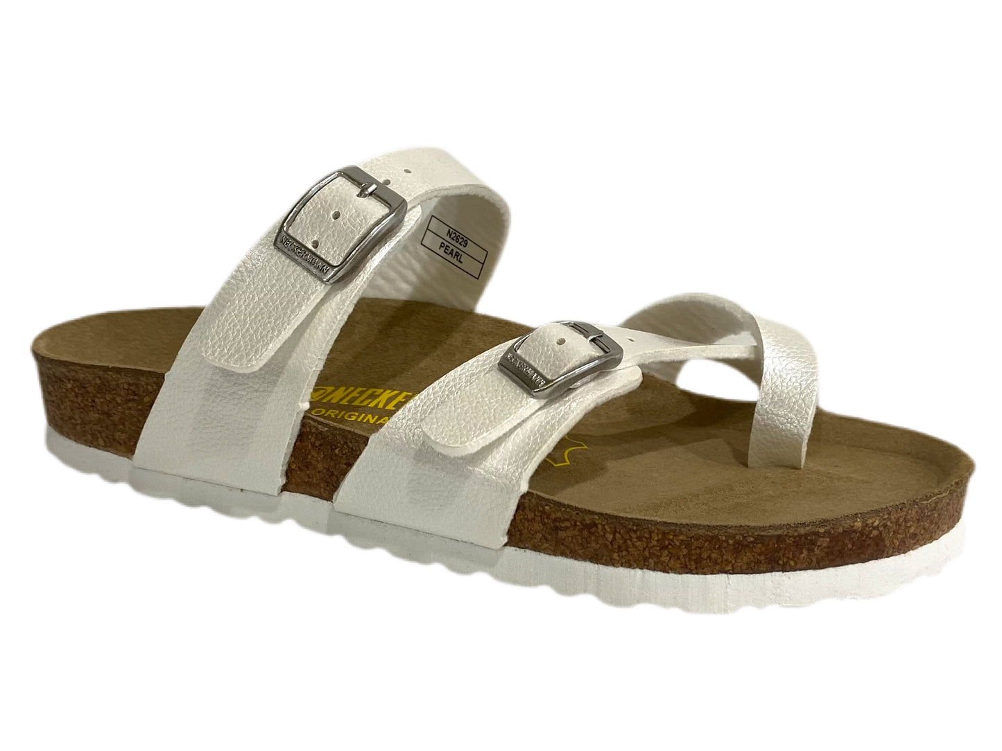 NECKERMANN Roman Sandal N2629 - White/Gold Buckle