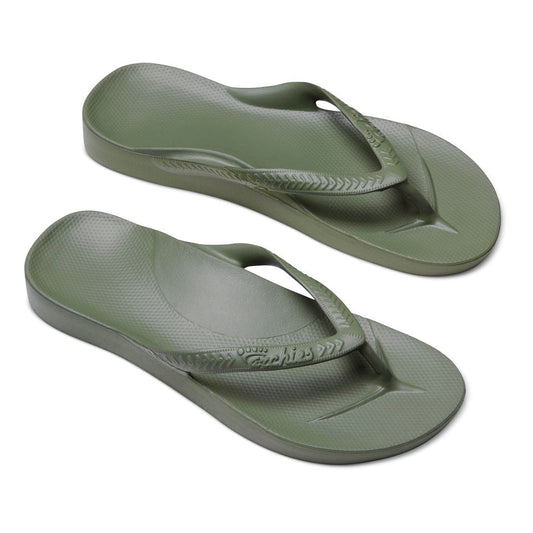 ARCHIES Arch Support Thongs - Khaki