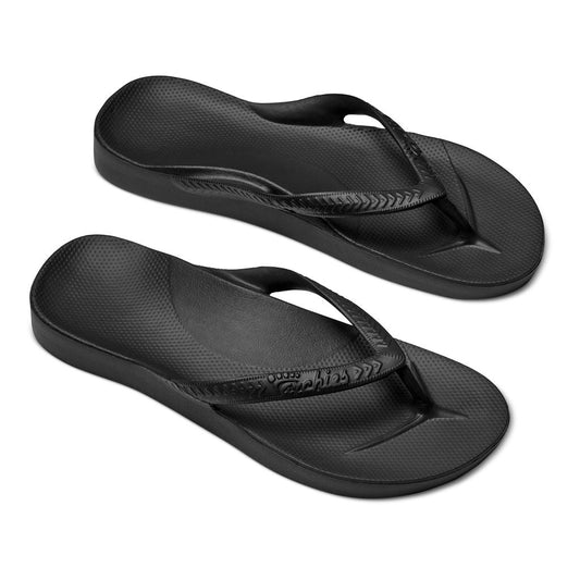 ARCHIES Arch Support Thongs - Black