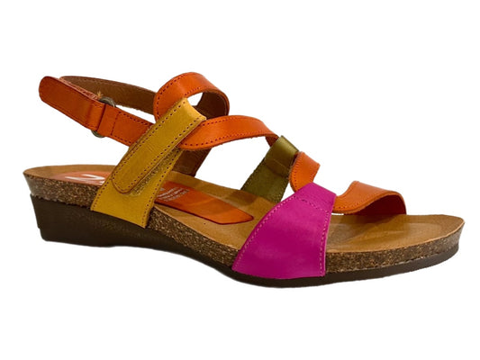 ZETA Osina - Fuchsia/Orange/Green Leather